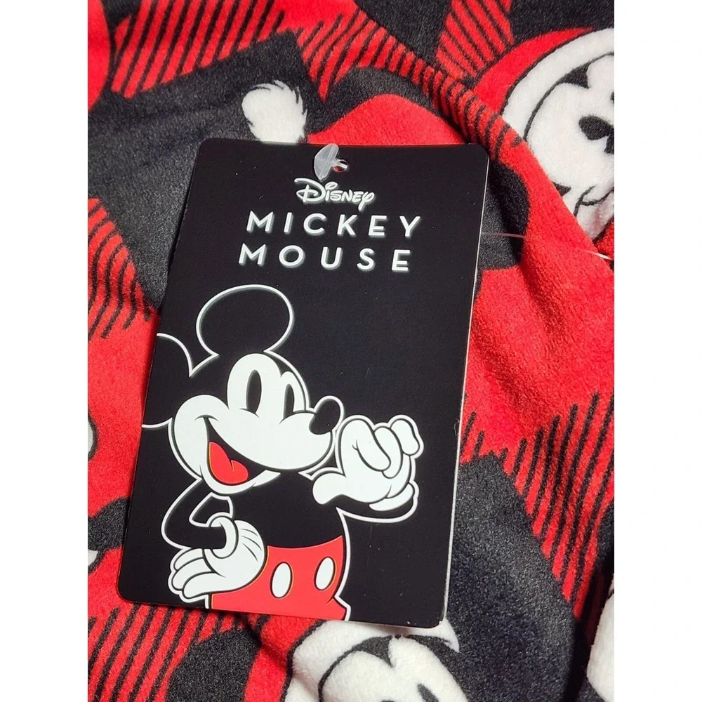 Disney Mickey Mouse Sleepwear Womens Medium Red Plaid Pull Over Long Sleeve NWT - Picture 4 of 16
